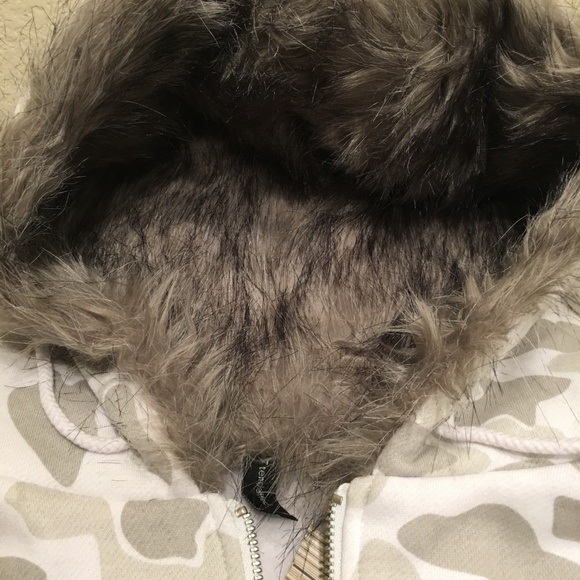 New Temple Effectives Faux Hoodie XL White Camo - Picture 2 of 5